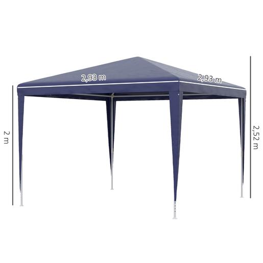 Outsunny - Tenda desmontável 3x3 m Azul