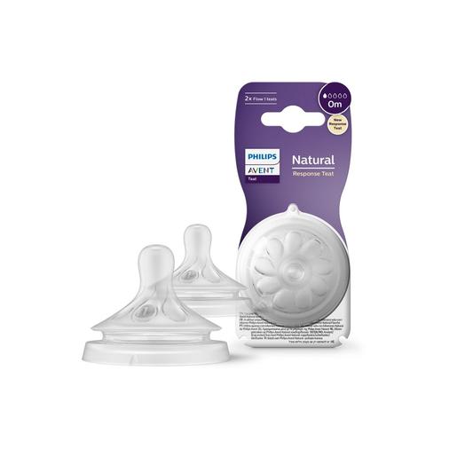 Philips Avent - Tetinas natural answer para bebés 0m - conjunto de 2 tetinas sem bpa