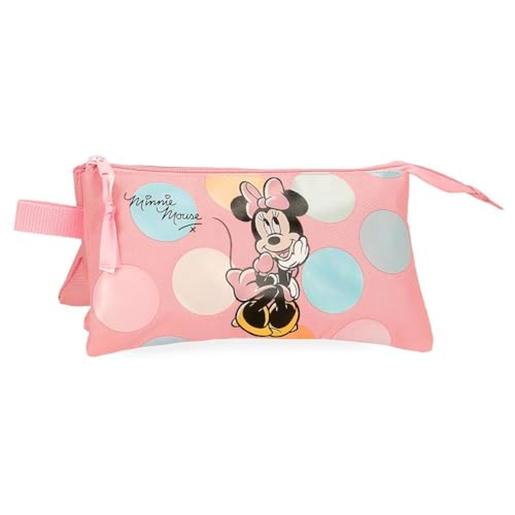 Disney - Minnie Estojo Triplo Rosa ㅤ