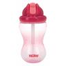 Nuby - Copo com palhinha Flip-it rosa 360 ml