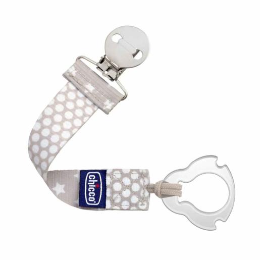 Chicco - Clip Chupete Gris