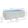 Outsunny - Piscina desmontável tubular cinza 10.000 l com bomba de filtro