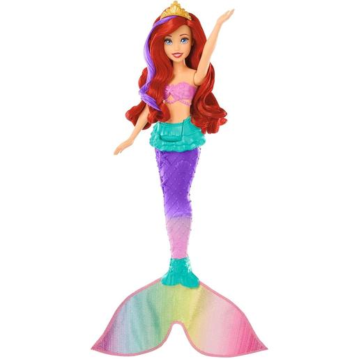 Mattel - Muñeca Ariel sirena nadadora con cola y pelo que cambia de color ㅤ