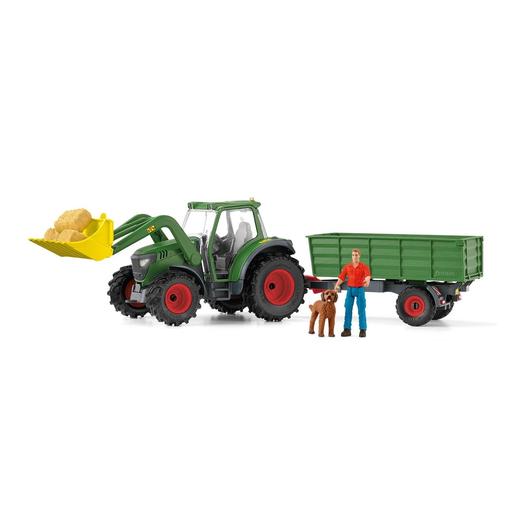 Schleich - Farm World - Tractor com Atrelado ㅤ