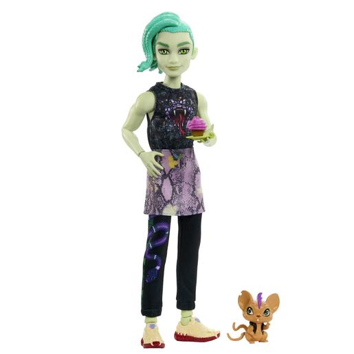 Monster High - Deuce Gorgon com mascote e acessórios ㅤ