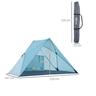 Outsunny - Tenda corta-vento com janela 210x147x120 cm Azul