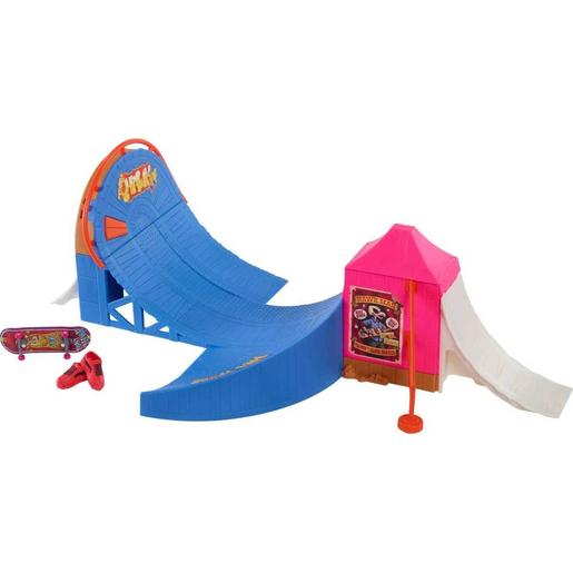 Mattel - Parque de skate com skate de brinquedo e sapatilhas para dedos ㅤ