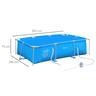 Outsunny - Piscina desmontable tubular de acero azul 3.600 l con depuradora