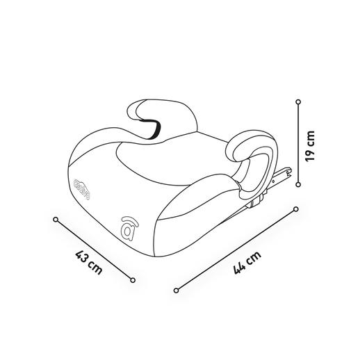 Asalvo - Elevador de assento de carro I-Size Rise Fix Cinza 135-150 cm