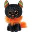 Peluche de Gato Morticia com Olhos Brilhantes - 15 cm