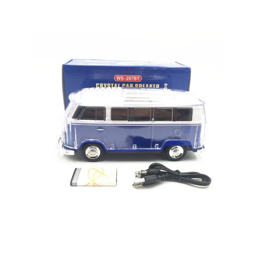 Altifalante bluetooth Volkswagen T1 - Azul com luz LED