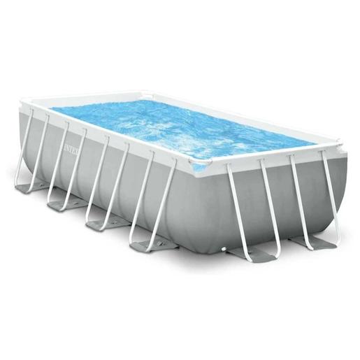 Intex - Piscina desmontável retangular com depuradora e moldura prismática (400x200x122 cm) ㅤ