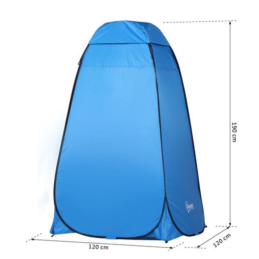 Outsunny - Tenda vestuário dobrável 120x120x190 cm Azul