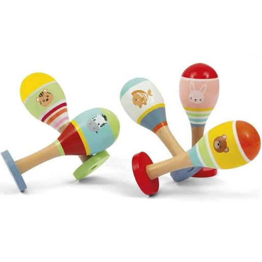 Wood'n'Play - Maracas de madeira: instrumento musical rítmico e divertido (Vários modelos)