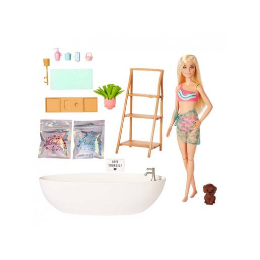 Barbie - Conjunto de boneca e casa de banho