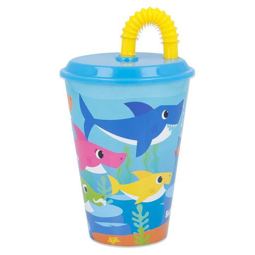 Baby Shark - Copo com tampa e palhinha 430 ml