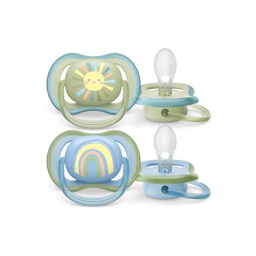 Philips Avent - Chupetas ultra air azul/verde 0-6 meses (2 unidades)