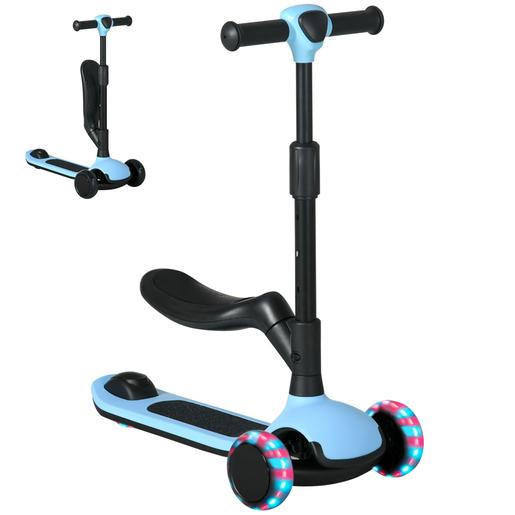 Homcom - Trotinete Triscooter 2 em 1 azul