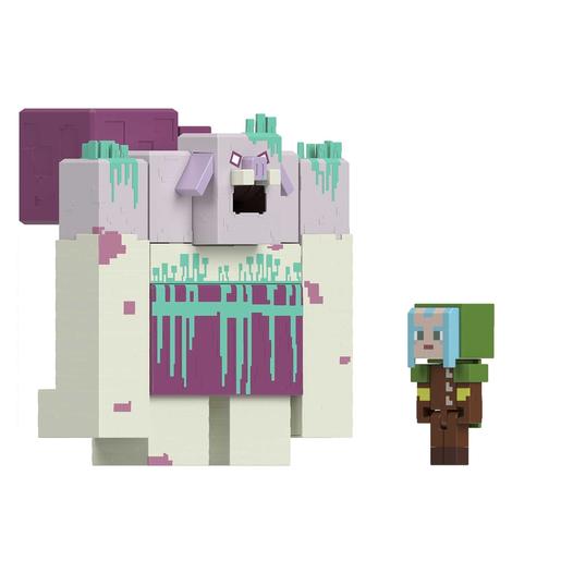 Minecraft - Figura de ação Minecraft com acessórios e slime ㅤ