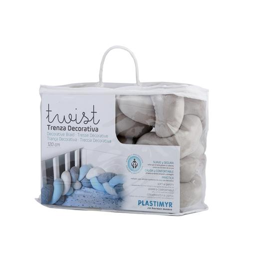 Plastimyr - Protector de Cuna Twist Gris 120 cm