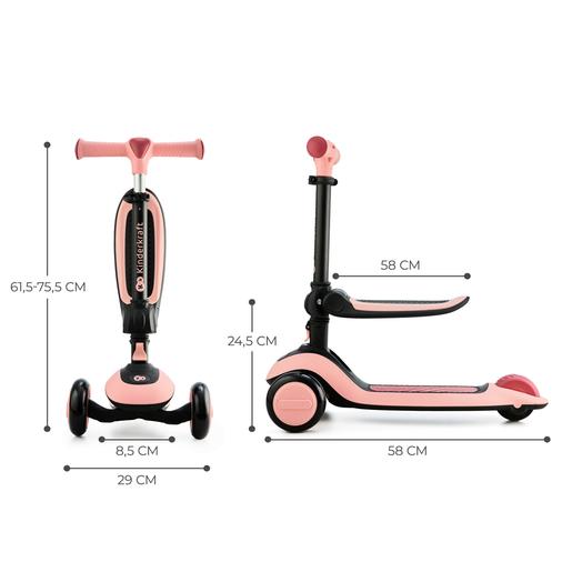 Kinderkraft - Trotinete Tri-scooter Halley Rosa