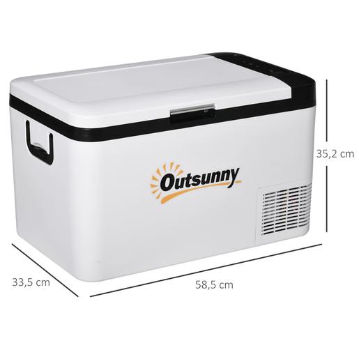 Outsunny - Frigorífico congelador portátil 25L Branco