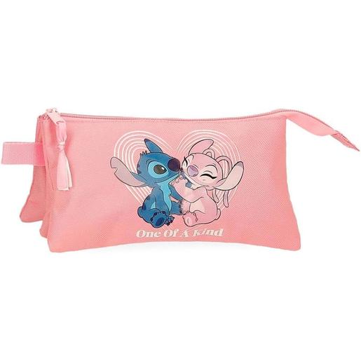 Disney Stitch Estojo Triplo Rosa