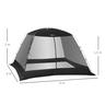 Outsunny - Tenda com mosquiteiras 3x3x2 m Preto