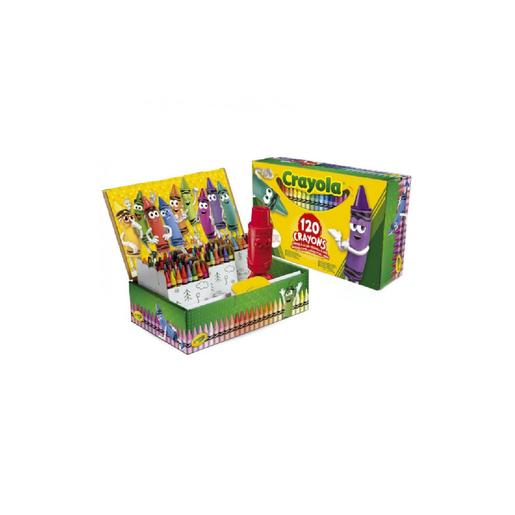 Crayola - 120 lápis de cera com afiador