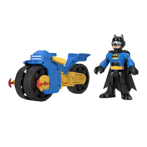 Fisher Price - Batman - Veículo de brinquedo Imaginext DC Super Friends Batman com Moto XL ㅤ