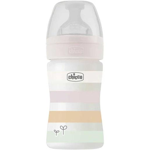 Chicco - Mamadeira anti-cólica de silicone e fluxo lento, 150 ml ㅤ