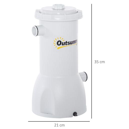 Outsunny - Filtro purificador para piscina 4.000 l/h