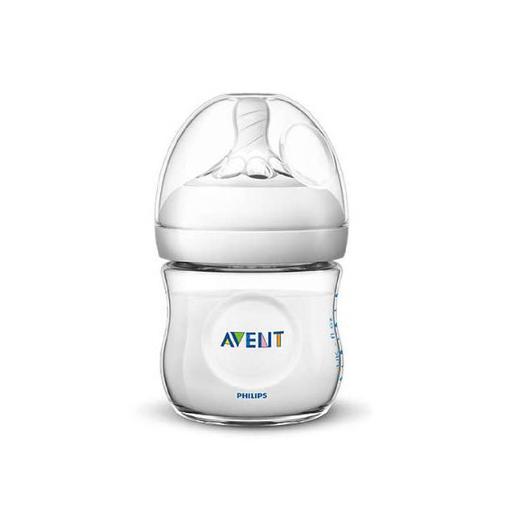 Philips Avent - Biberão natural transparente 125 ml + 0 meses