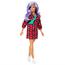 Barbie - Boneca Fashionista - Vestido tartan com estrelas