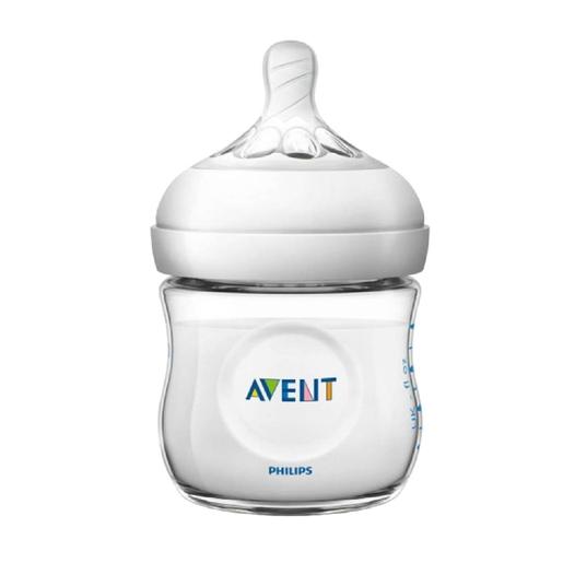 Philips Avent - Biberão natural transparente 125 ml + 0 meses