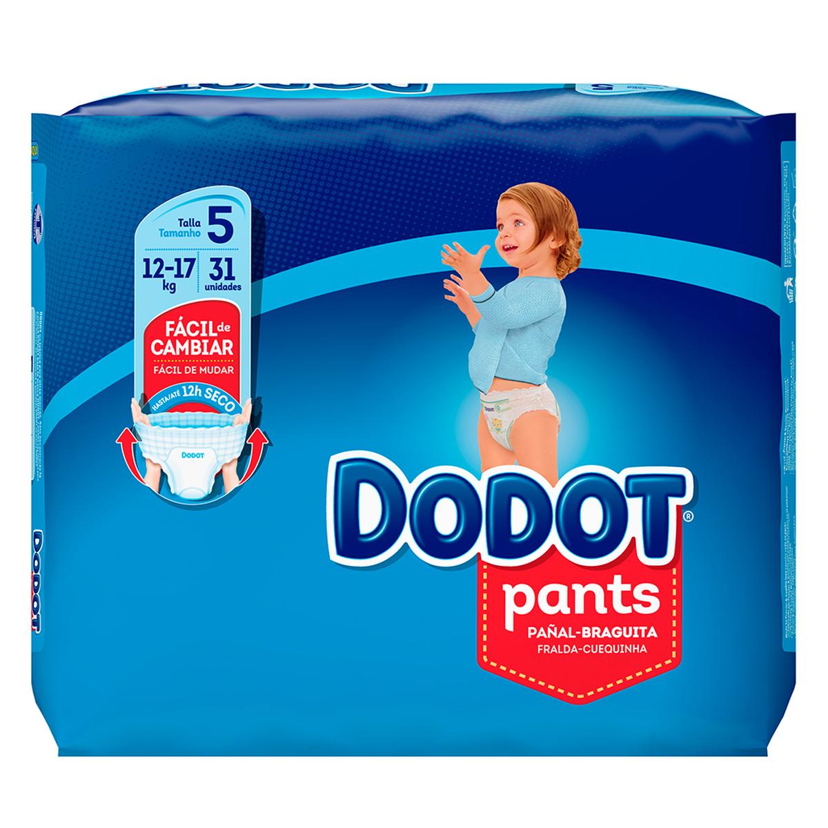 Dodot - Fraldas Pants T5 (12-17kg) 31 Unidades, Fraldas noite