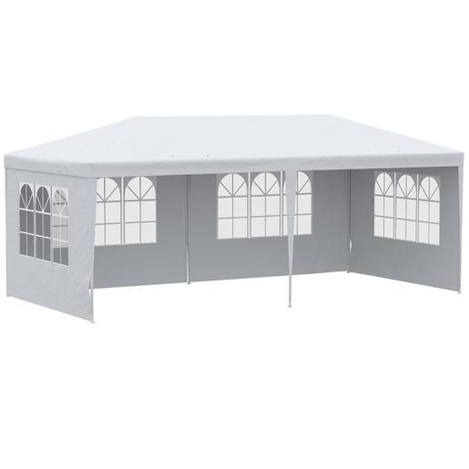 Outsunny - Tenda com laterais removíveis 6x3 m Branco