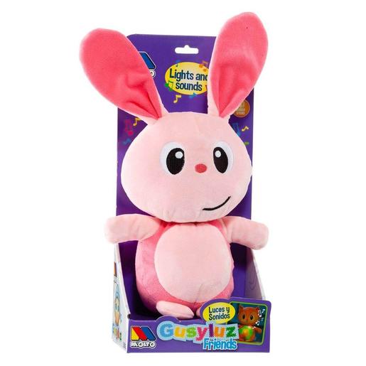 Gusiluz peluche coelhinho musical cor de rosa