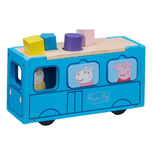 Porquinha Peppa - Autocarro de madeira com figura