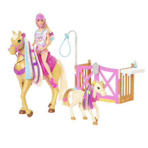 Barbie - Muñeca con caballo y poni