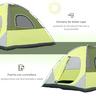 Outsunny - Tenda de campismo 3x3 m Amarelo/Cinza