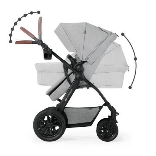 Carro de bebé trio Kinderkraft 3 em 1 Xmoov cinzento