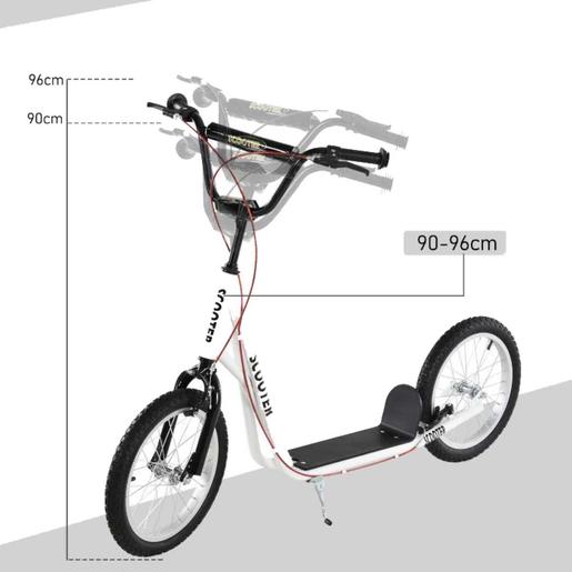 Homcom - Trotinete Ajustável Branco