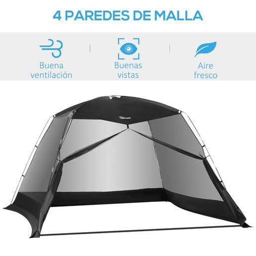 Outsunny - Tenda com mosquiteiras 3x3x2 m Preto