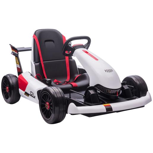 Homcom - Go Kart elétrico branco