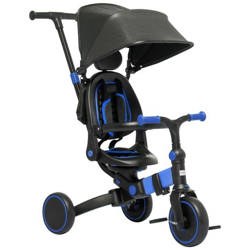 Homcom - Triciclo evolutivo 3 em 1 azul-preto