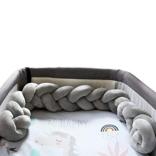 Plastimyr - Protector de Cuna Twist Gris 120 cm