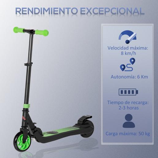 Homcom - Trotinete Elétrico para Crianças Verde/Preto