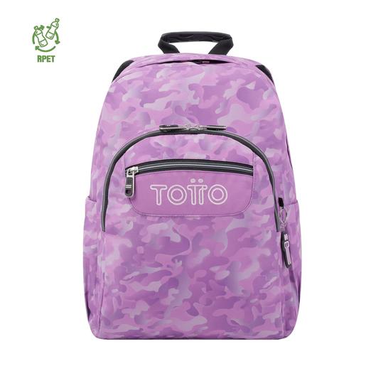 Totto - Mochila escolar adaptável a carro camuflagem rosa Acuareles