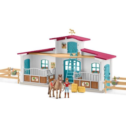 Schleich - Conjunto de início de centro equestre clube de cavalos ㅤ